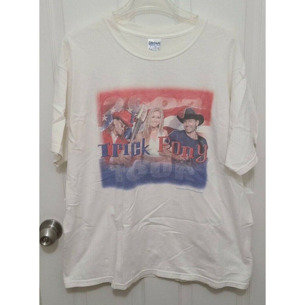 Trick Pony 2002 Tour Short Sleeve T Shirt Country Rock Band Heidi Newfield Sz XL
